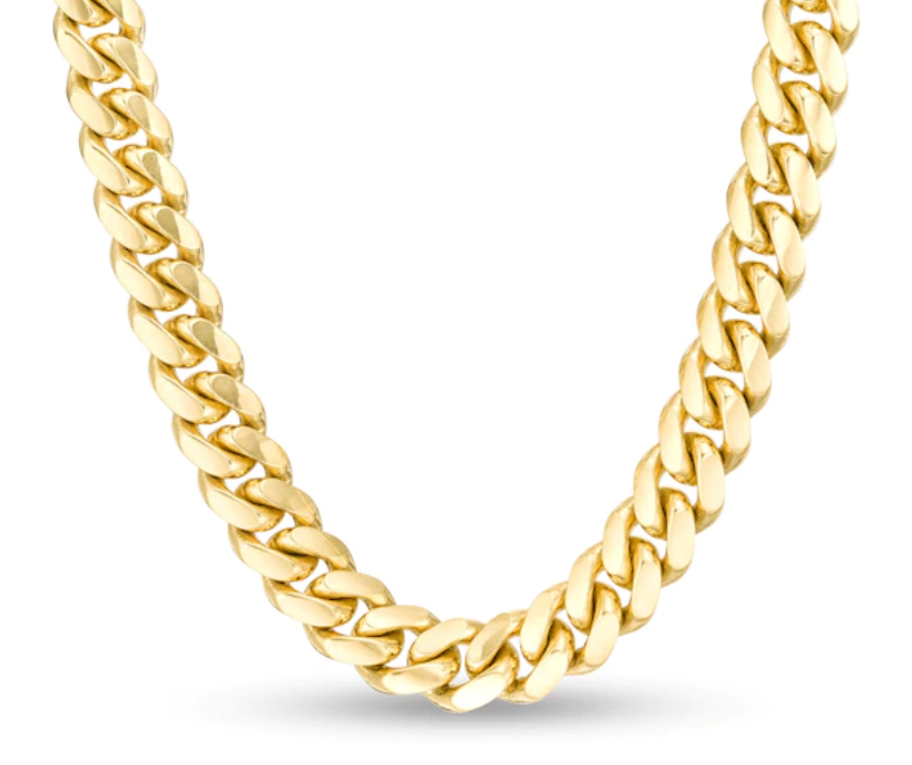 Large Curb Link Necklace in 14K Gold