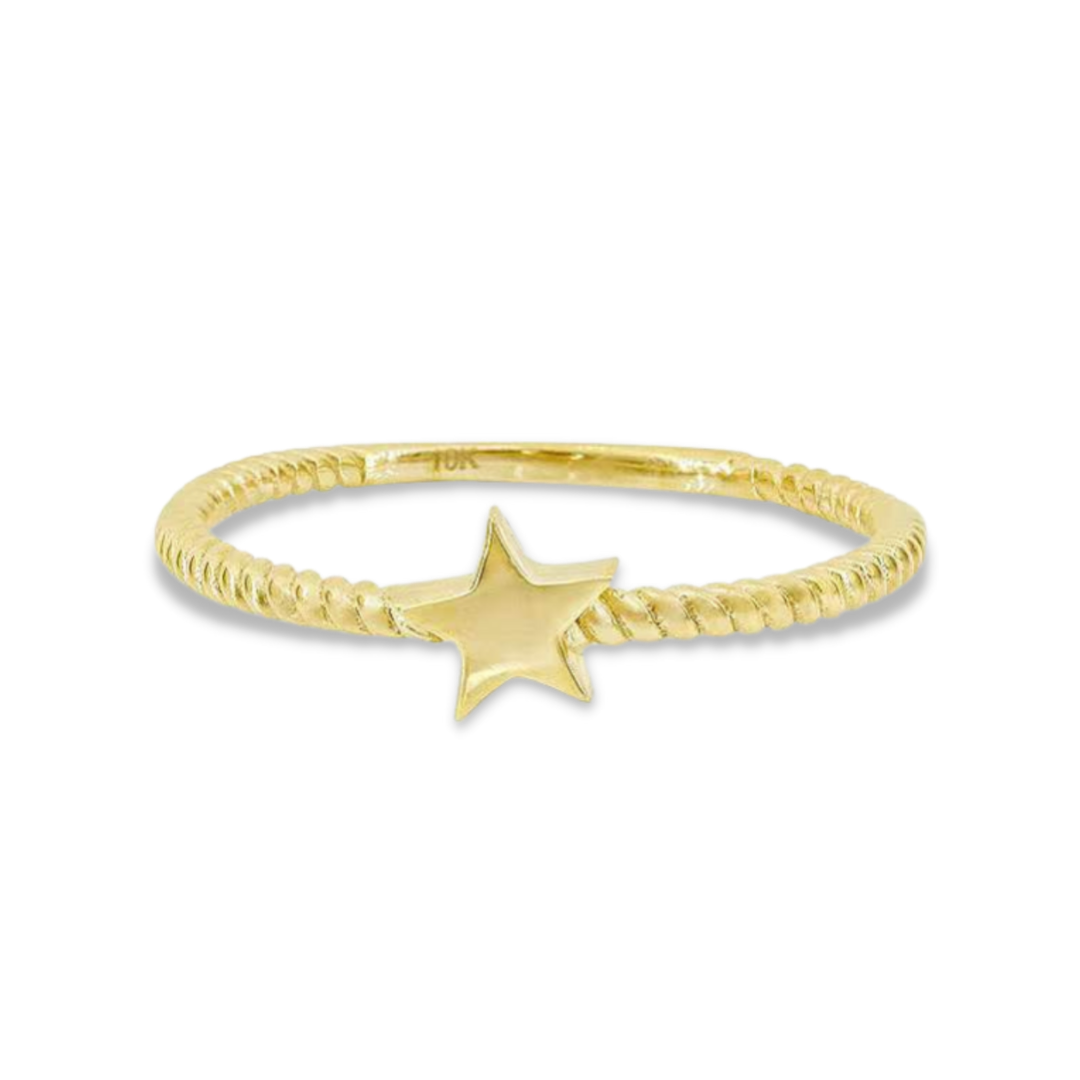 Stackable Rope Star Ring