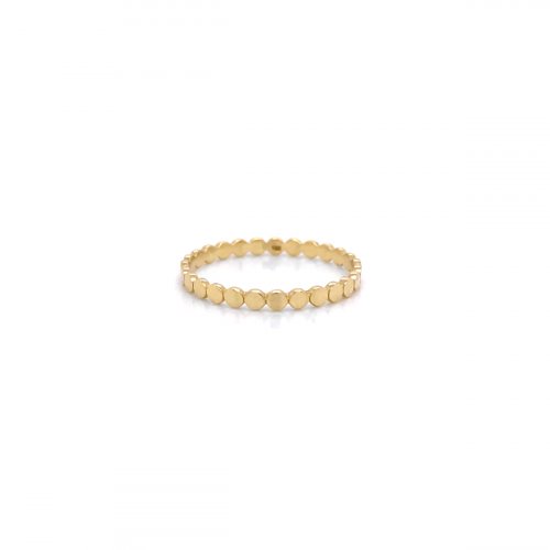Geometry Round Circle  Disc Stackable Ring  in 2.2mmW in 10k Gold