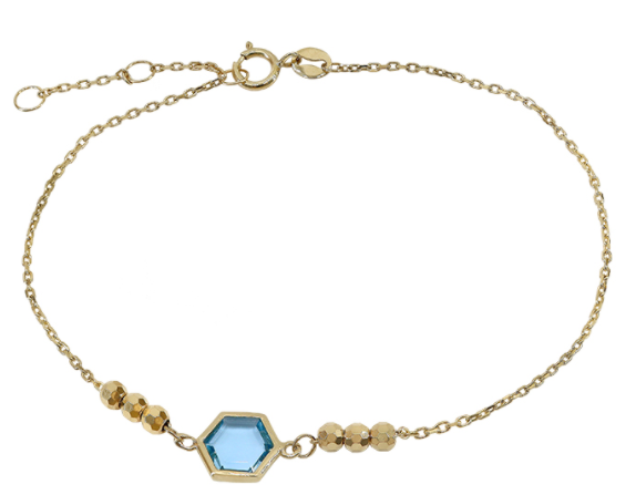 Candy Bracelet with Topaz in 10K Yellow Gold