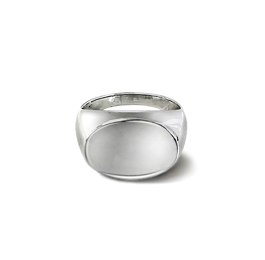 Oval Signet Ring in Sterling Silver
