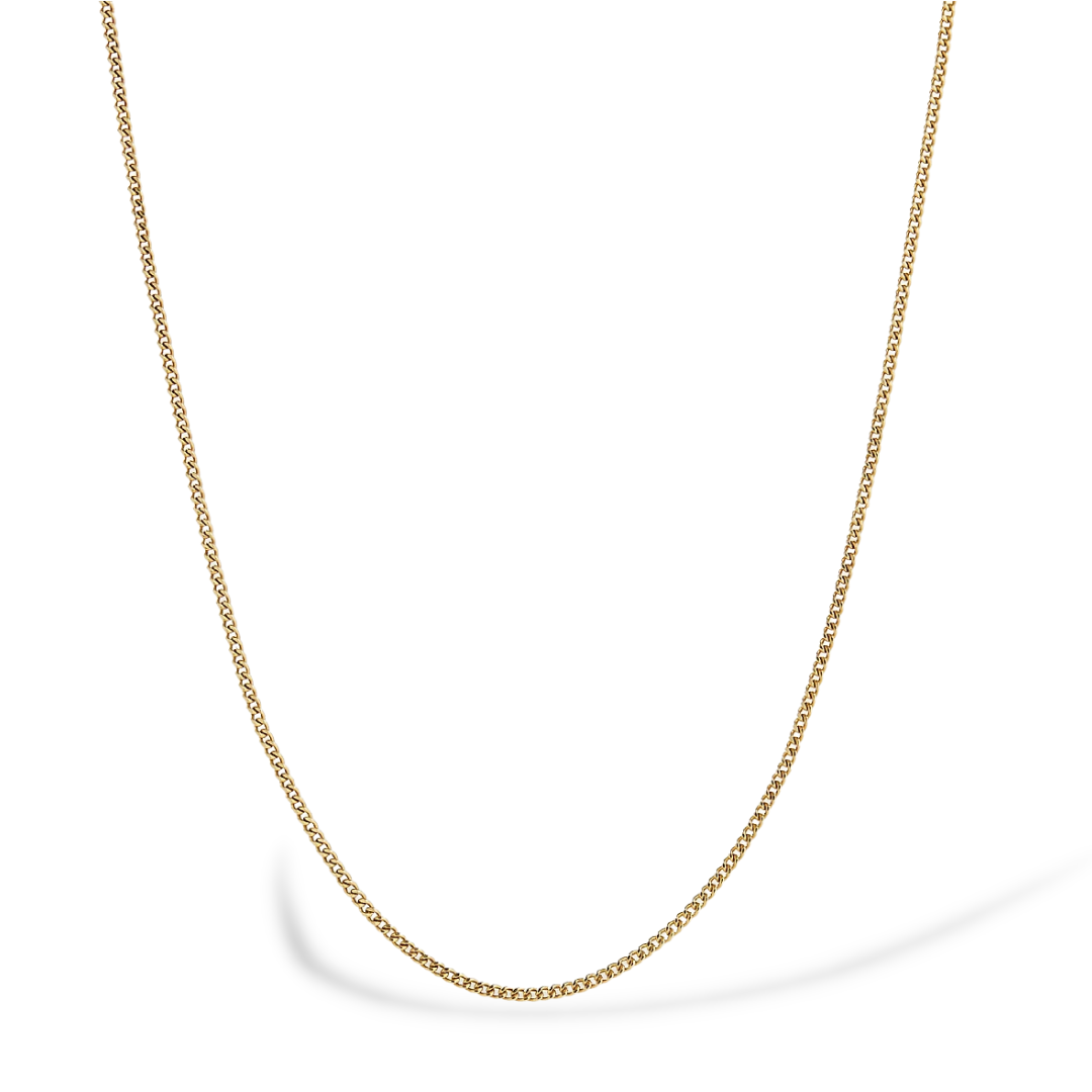 Flat Curb Chain in 10K Gold