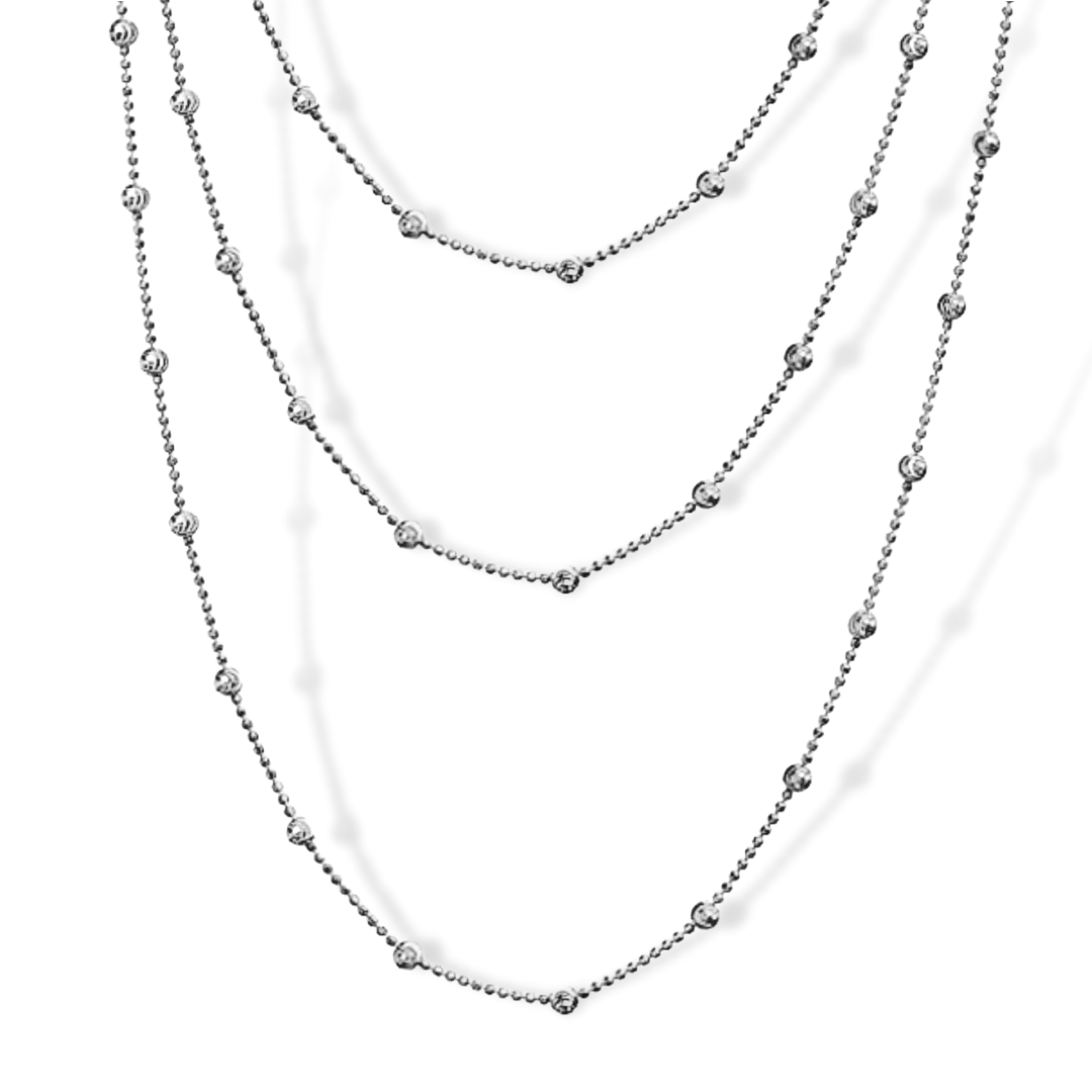 Layer Bead Chain in Sterling Silver
