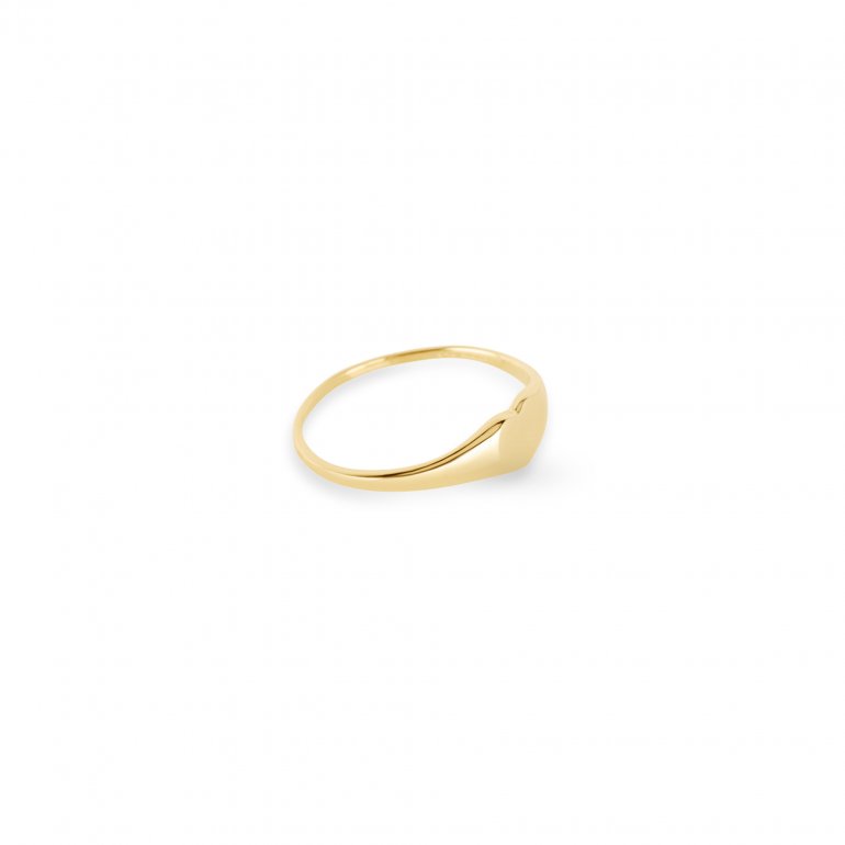Bold Heart Signet Ring in 10k Gold-Yellow Gold
