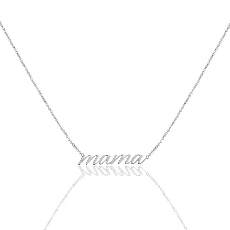 Mama Letter Necklace in Solid 10K Gold