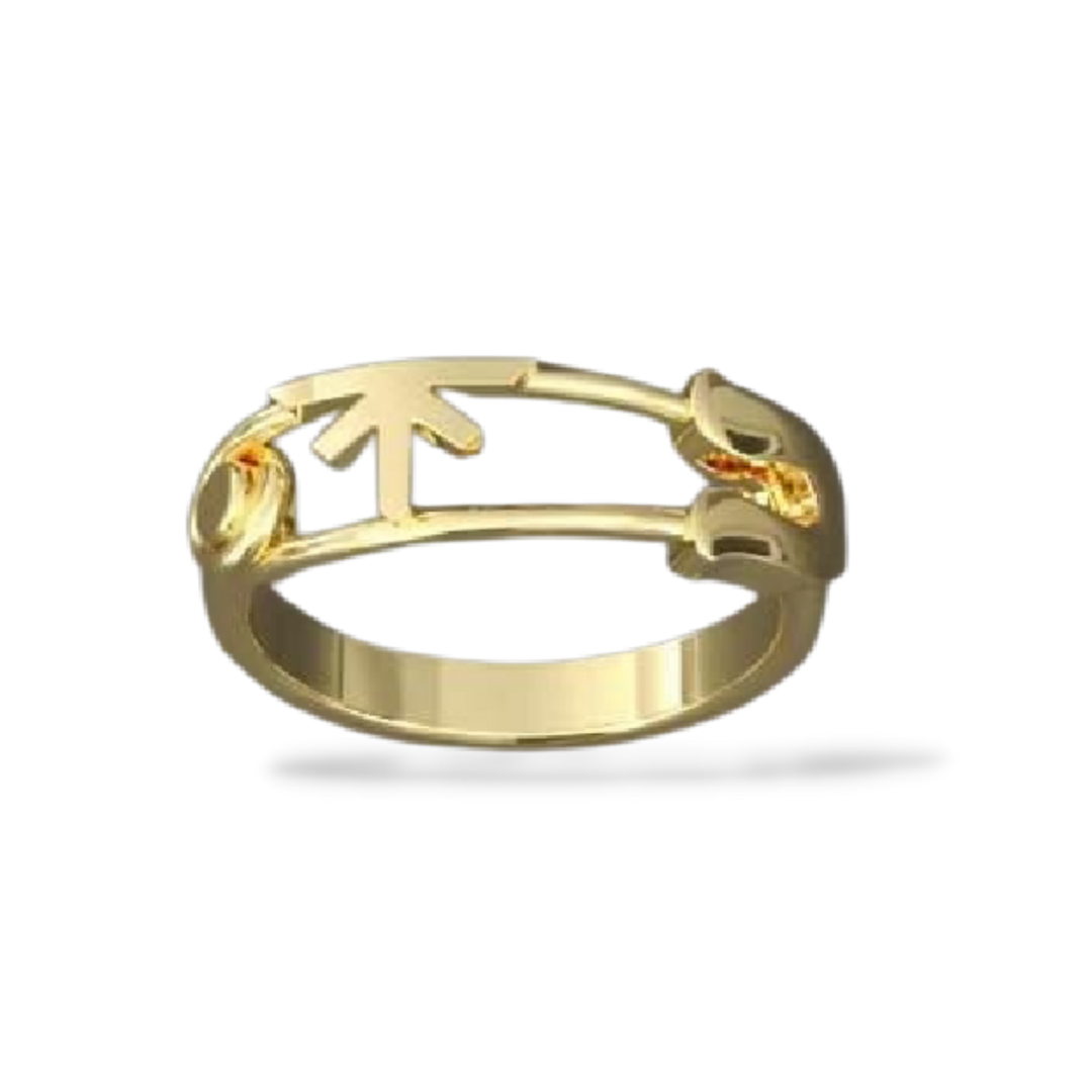 Truss Pin in 18 K Yellow Gold