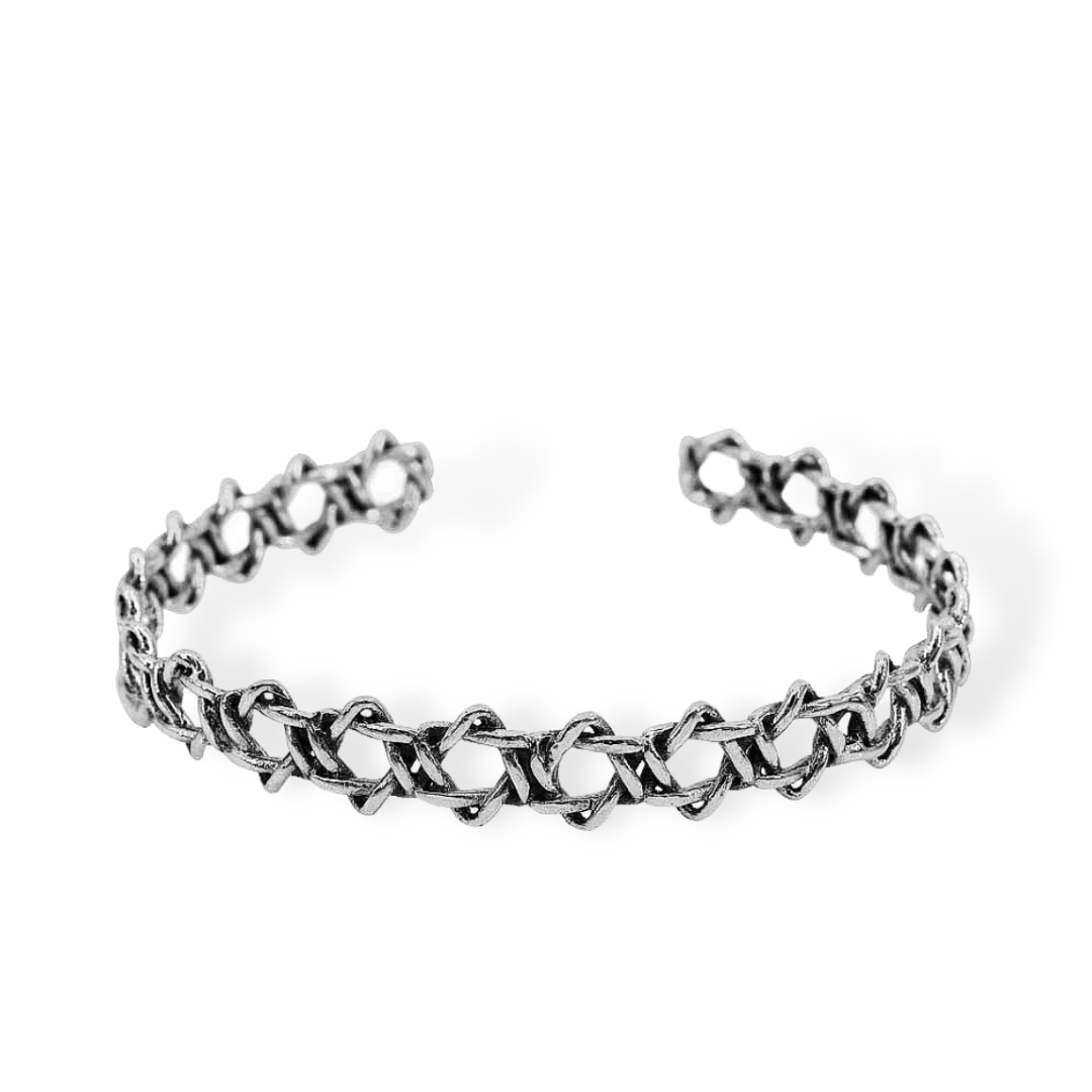 Star of David Bangle in Sterling Silver