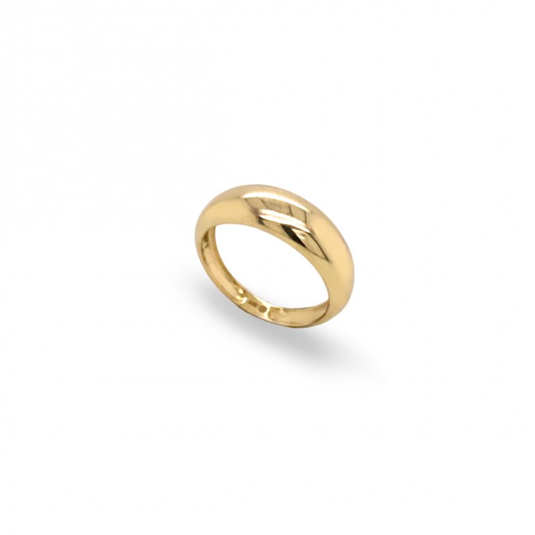 Bold Plain Dome Ring in 10k Yellow Gold