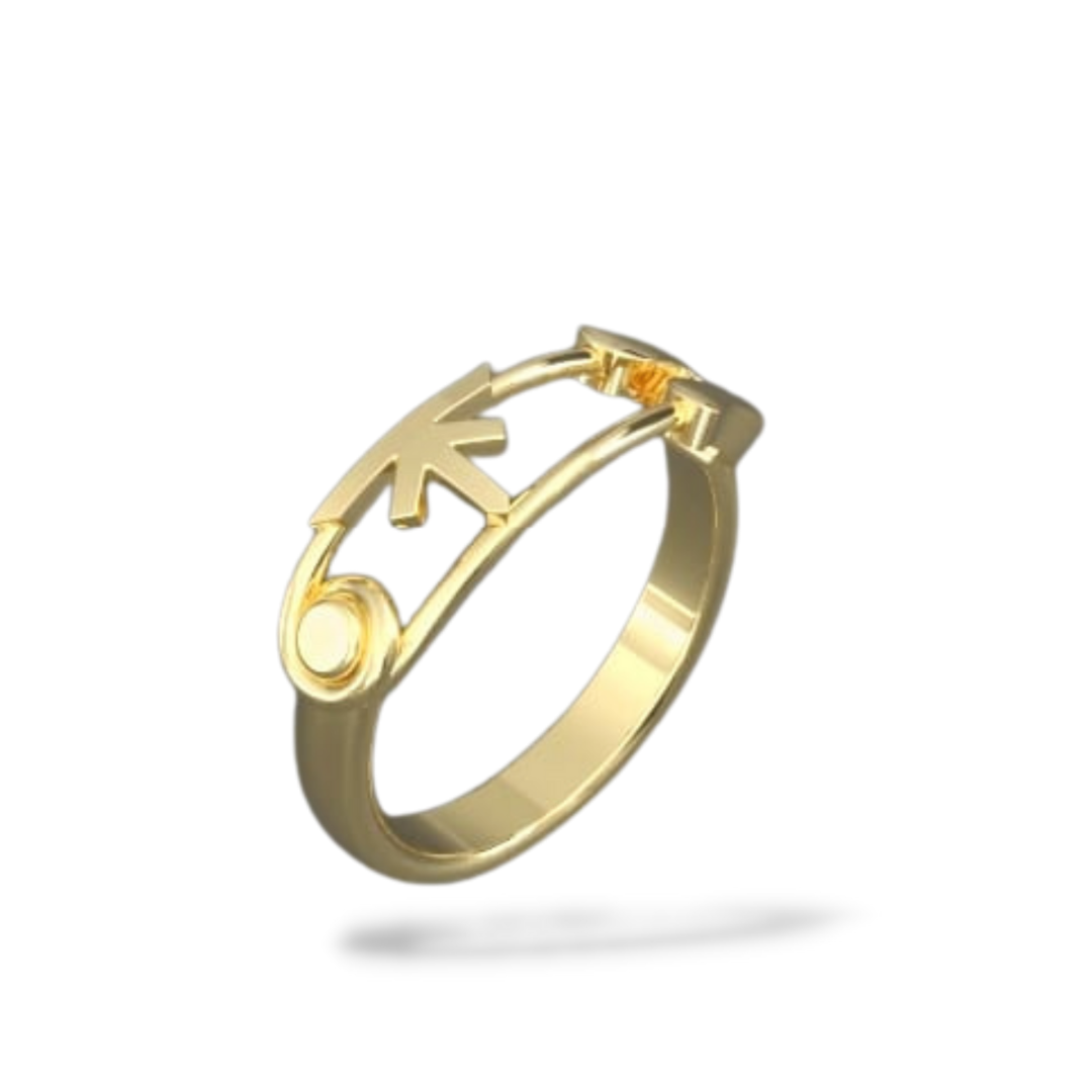 Truss Pin in 18 K Yellow Gold