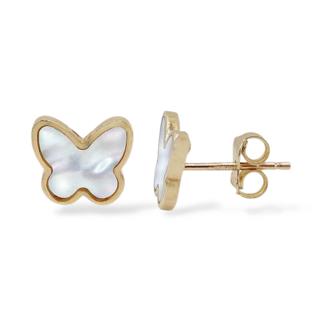 Shareable Butterfly Stud Earrings in 10k Gold