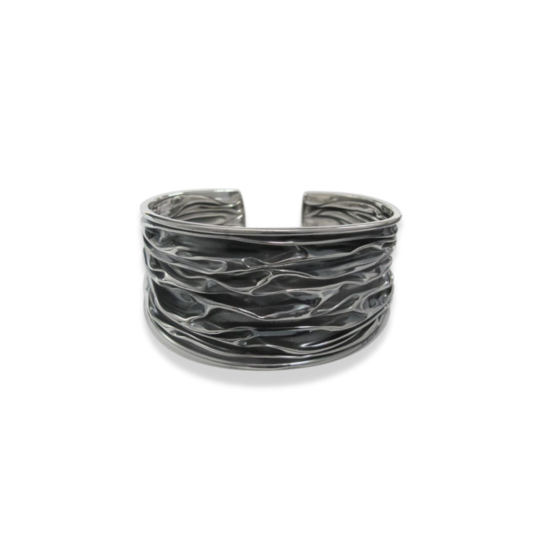 Noble Bangles in Sterling Silver with Oxidized finish