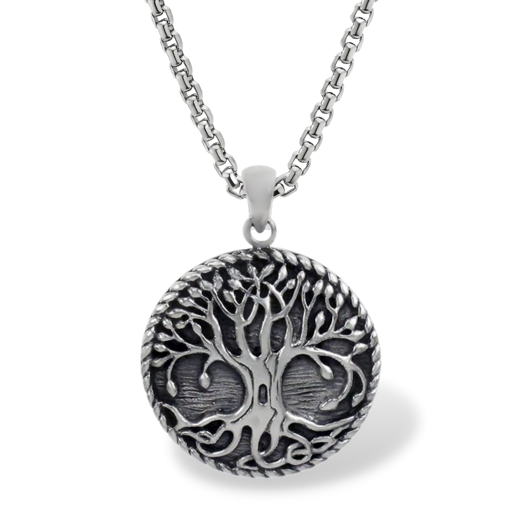 Tree of Life Amulet with Blackened Silver