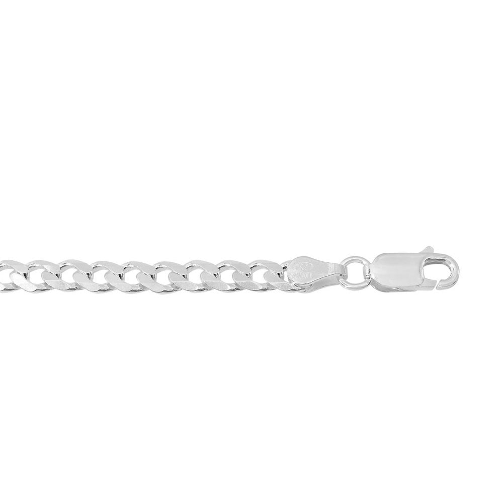 Strata Two Layers Long Curb link Anklet in Sterling Silver