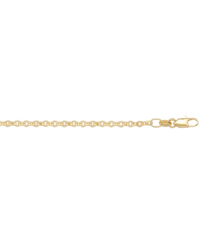 Medium Cable Chain Necklace in 18K Gold, 2mm