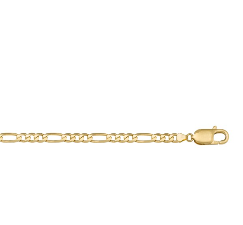 Large Figaro Link Necklace in 14K Gold
