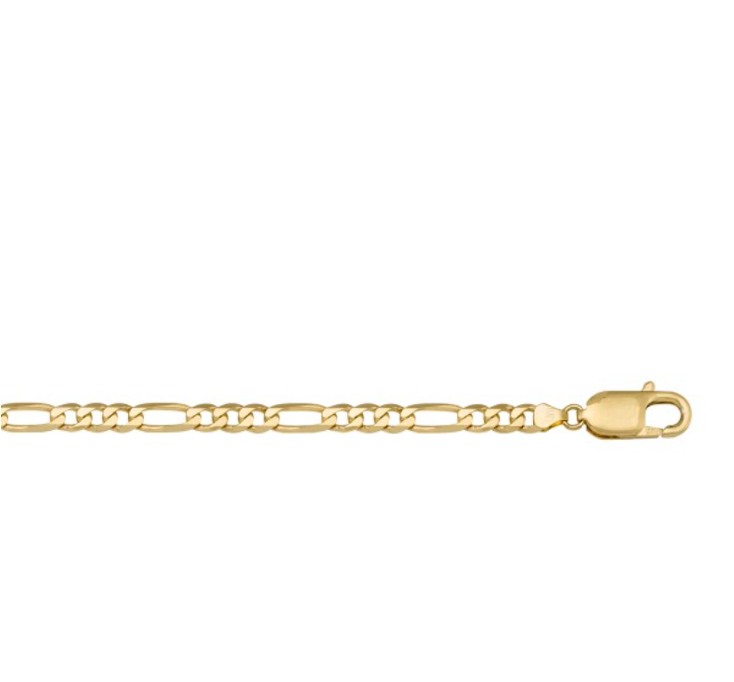Medium Figaro Link Necklace in 14K Gold