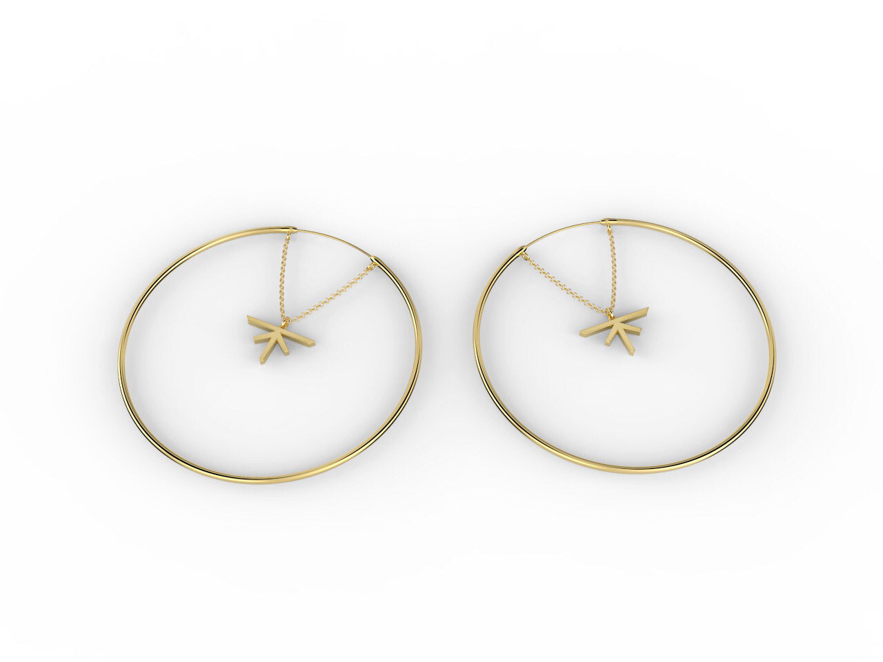 Truss Signature Loop Earring in 18 K