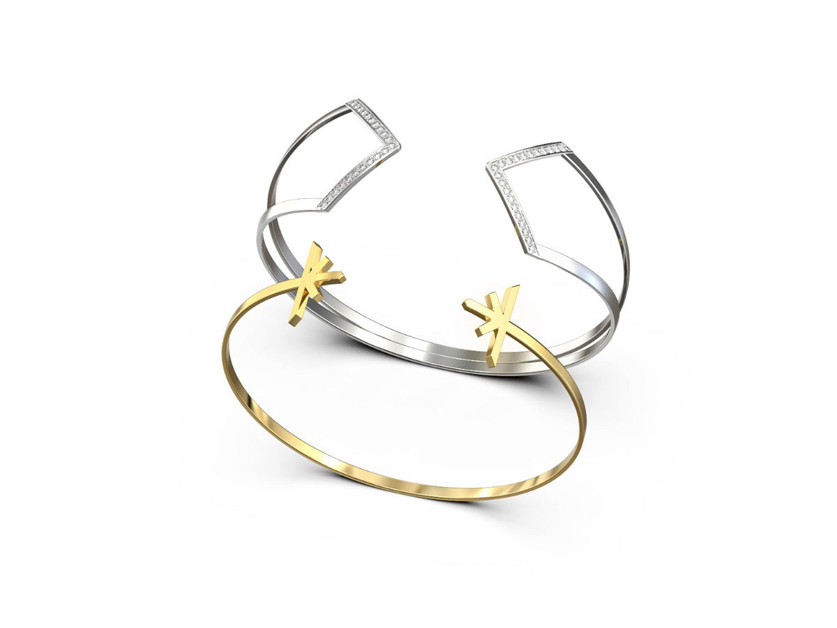 Truss Embrace Sharable Bangle in 18K Gold