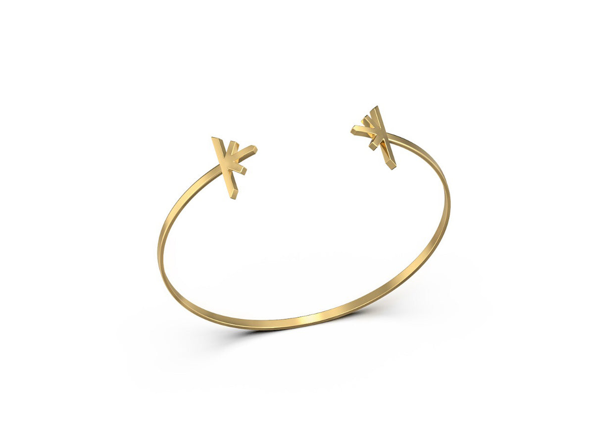 Truss Embrace Sharable Diamond Bangle in 18K Yellow Gold