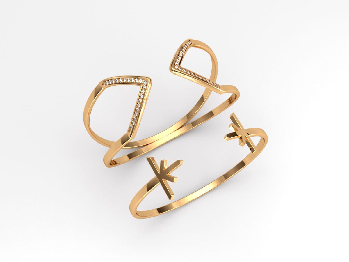 Truss Embrace Sharable Bangle in 18K Gold