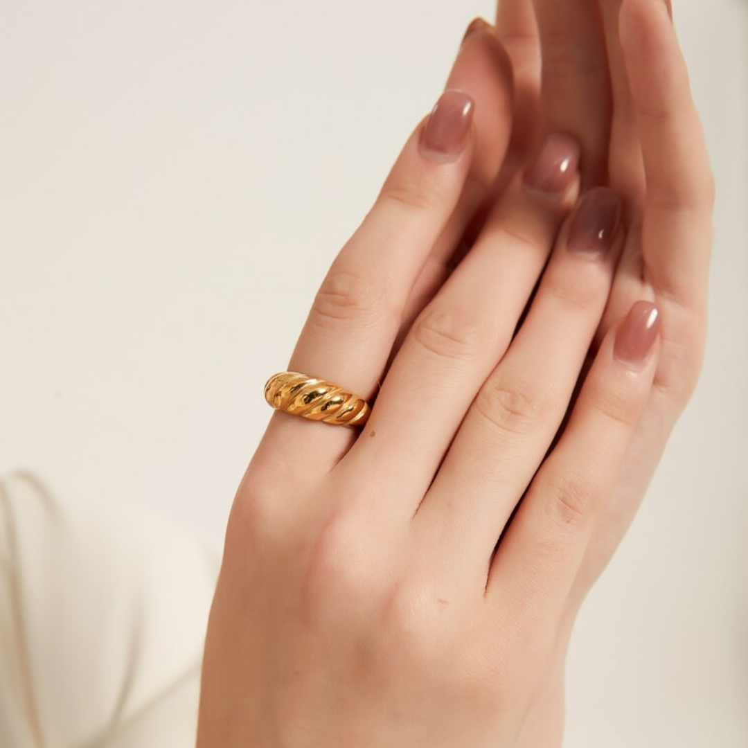 Bold Croissant Ring in 10K Gold-Yellow Gold