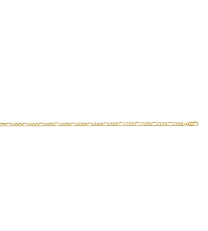 Solid Link Chain Anklet in 14K Gold, 2.4mm