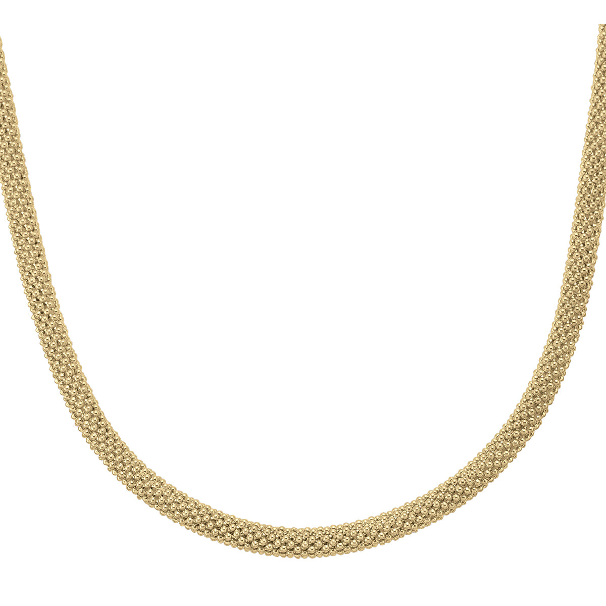 Bold Round Mesh Link Chain in 14K Yellow Gold