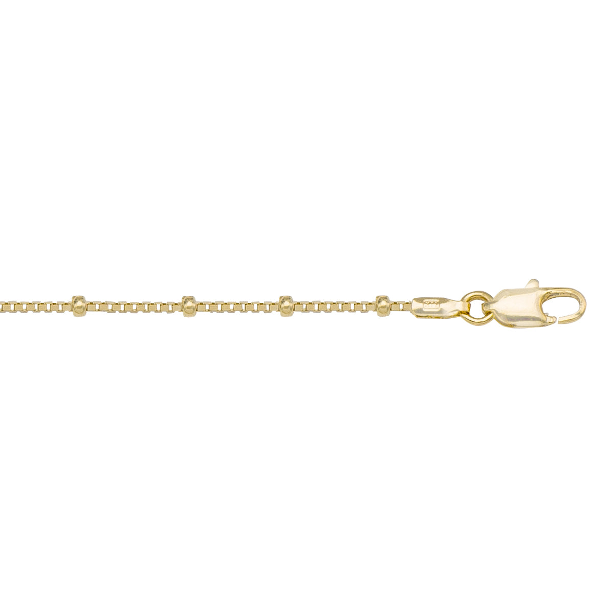 Station Bead Danity Necklace in 14K Gold