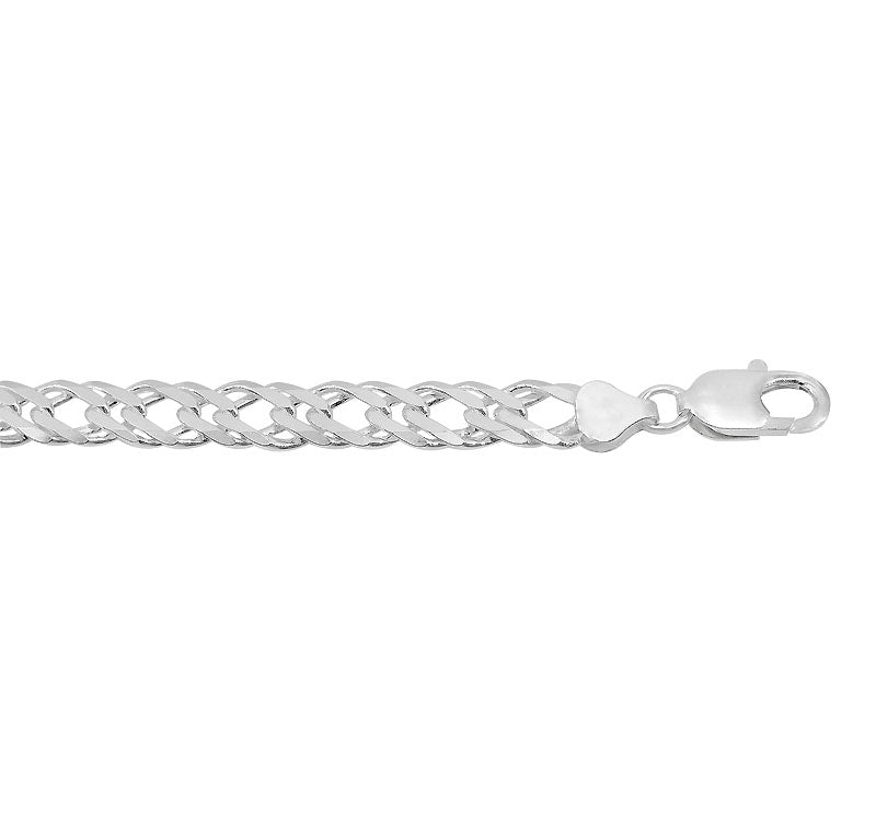 Strata Two Layers  Chain Necklaces in Sterling Silver