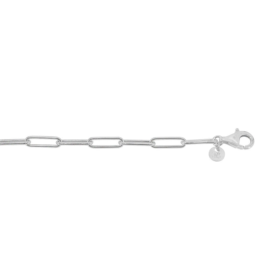 Perperclip Chain Bracelet in Sterling Silver, 4mmW