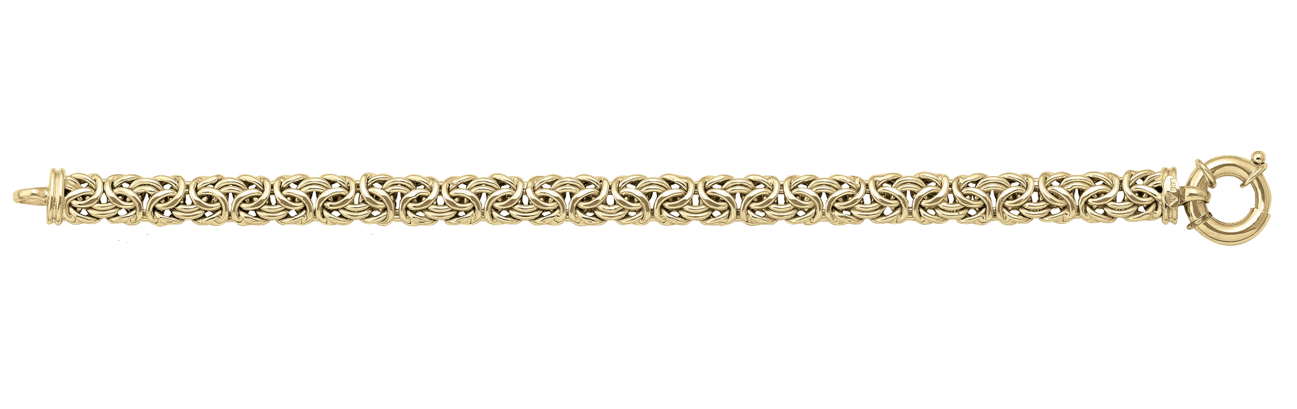 Bold Byzantine Link Chain in 14K Gold