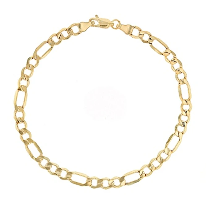 Solid Link Chain Anklet in 14K Gold, 2.4mm