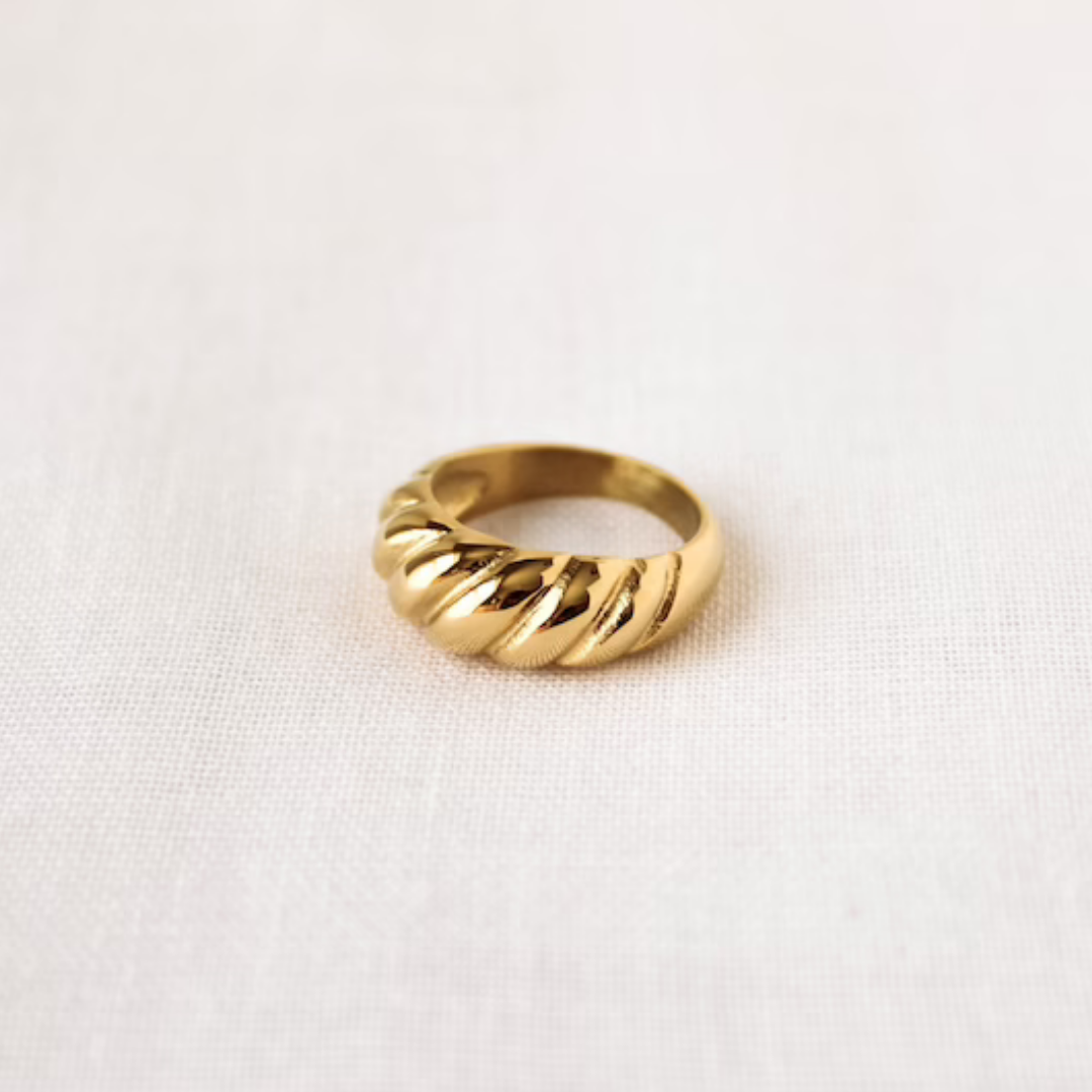 Bold Croissant Ring in 10K Gold-Yellow Gold
