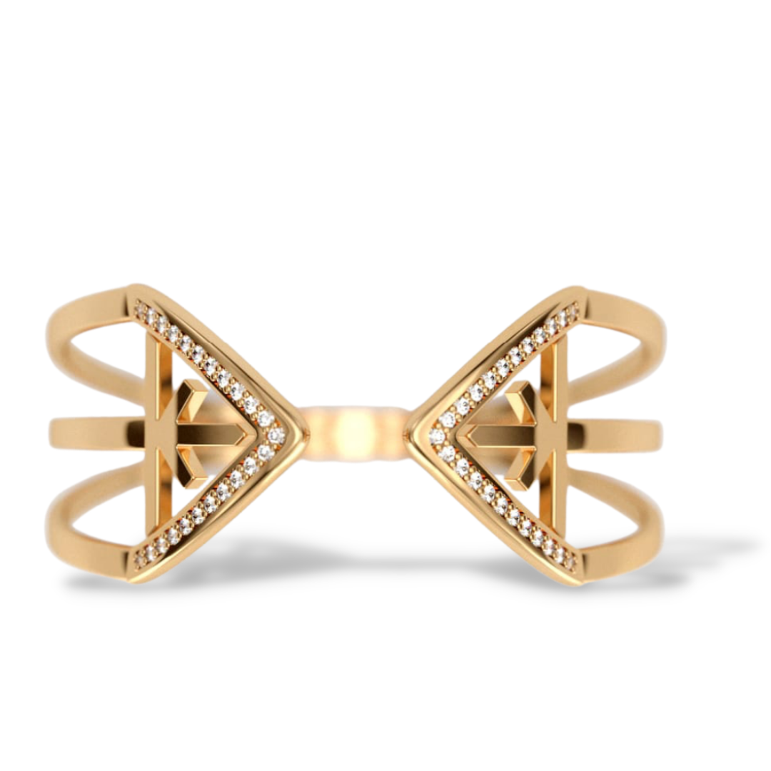 Truss Embrace Sharable Diamond Bangle in 18K Yellow Gold