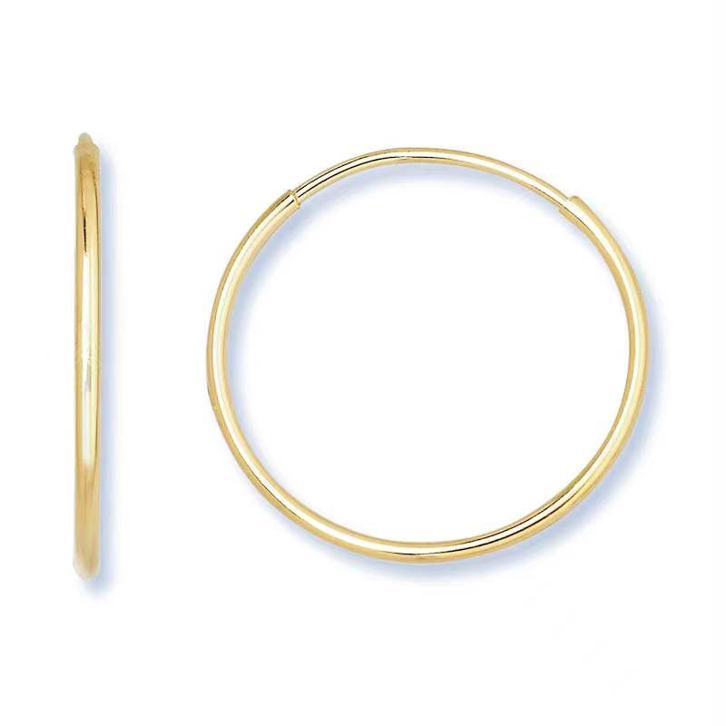 Strata 4 Layers Endless Hoop Earrings in 14K Gold Filled