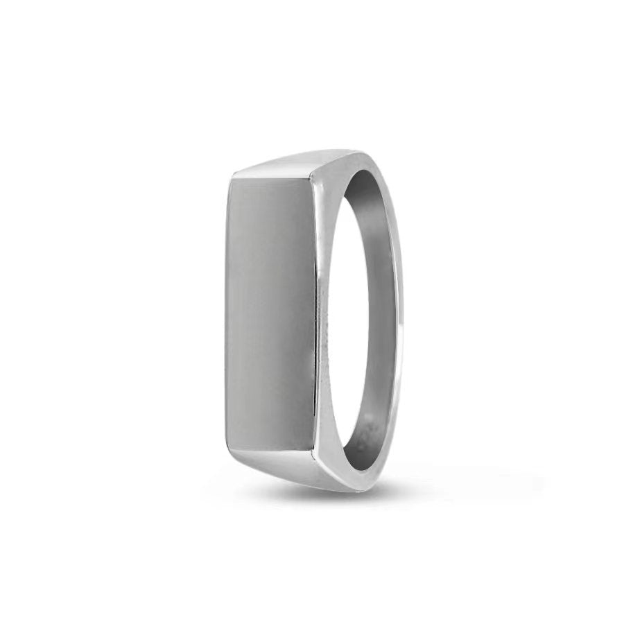 Rectangular Signet Ring in Sterling Silver