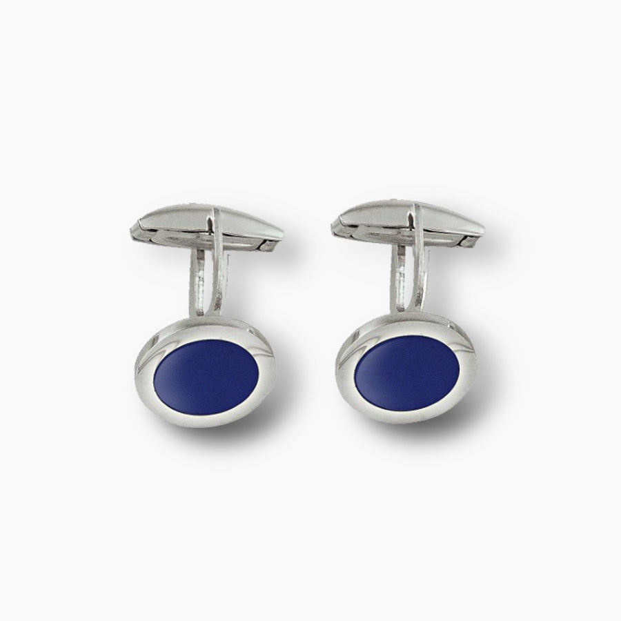 Round Fancy Cufflinks in Sterling Silver