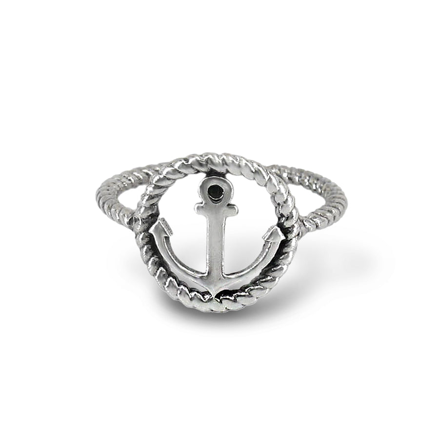 Maritime Anchor Couple Rings in Sterling Silver