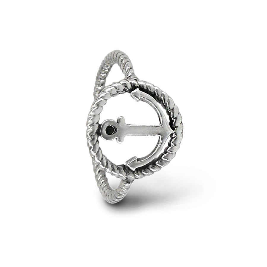 Maritime Anchor Couple Rings in Sterling Silver