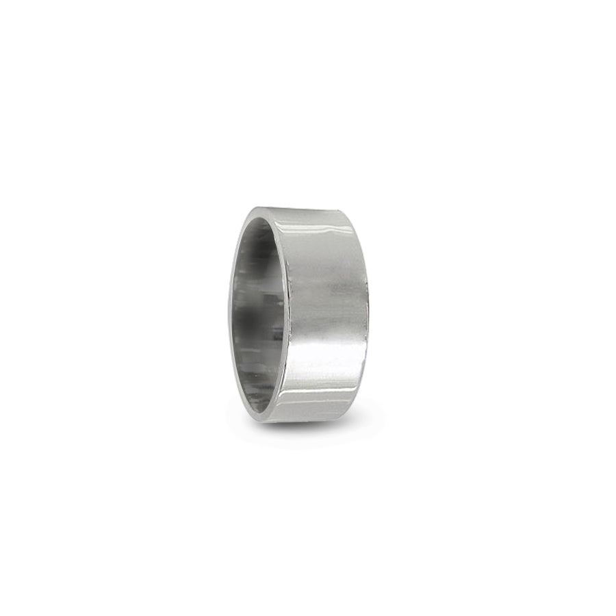 Wide Flat Band in Sterling Silver