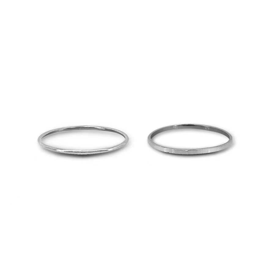 Strata Six Rings Set in Sterling Silver