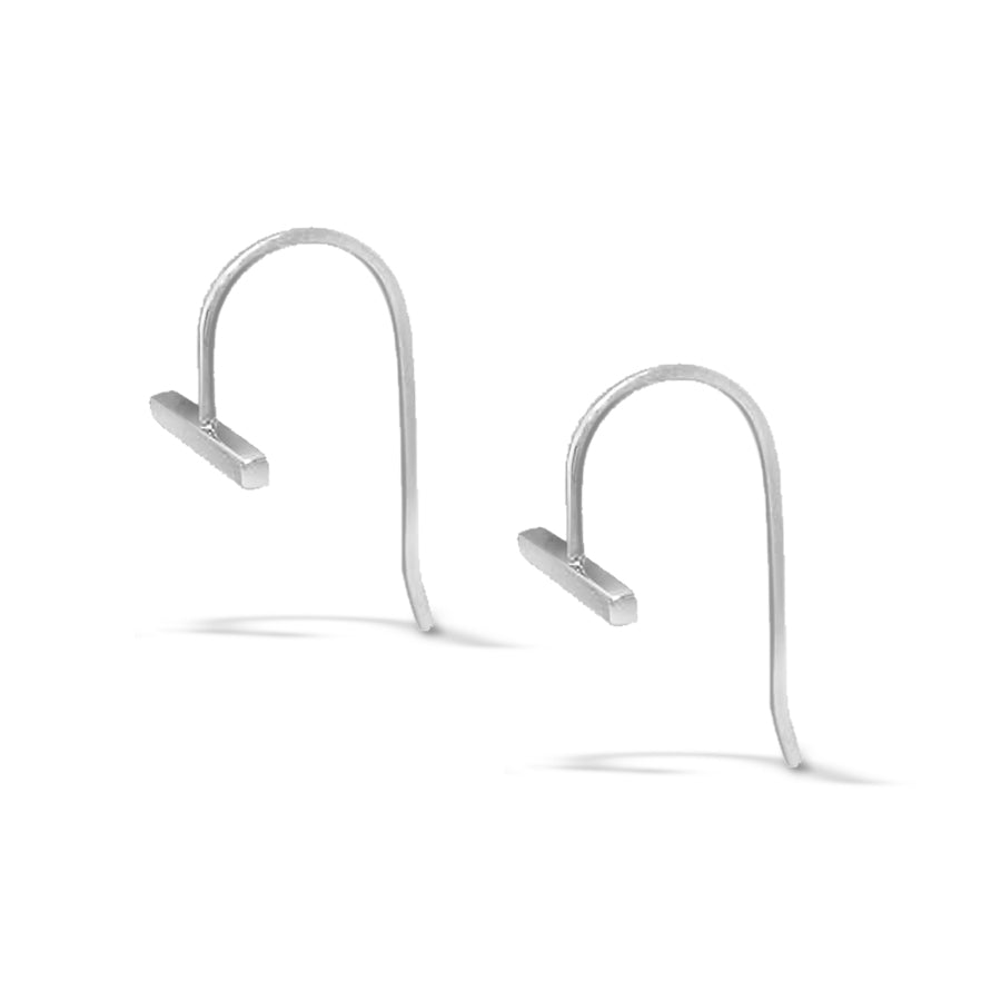 Line Earrings in Sterling Silver, two pairs in two lenghts