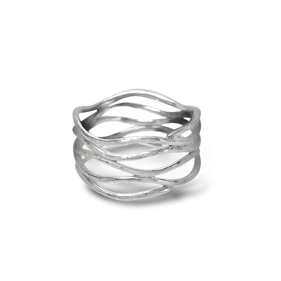 Wave Line Ring in Sterling Silver