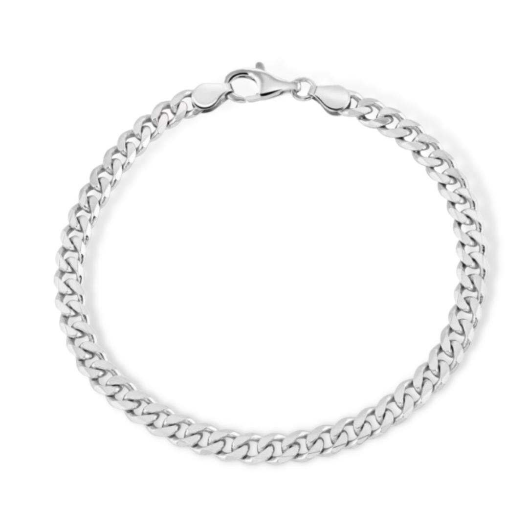 Strata Anchor Chain Bracelets in Sterling Silver,4.5mmW