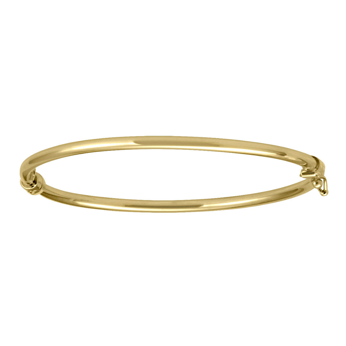 Smooth High Polish Tube Baby Bangle in 18K Gold