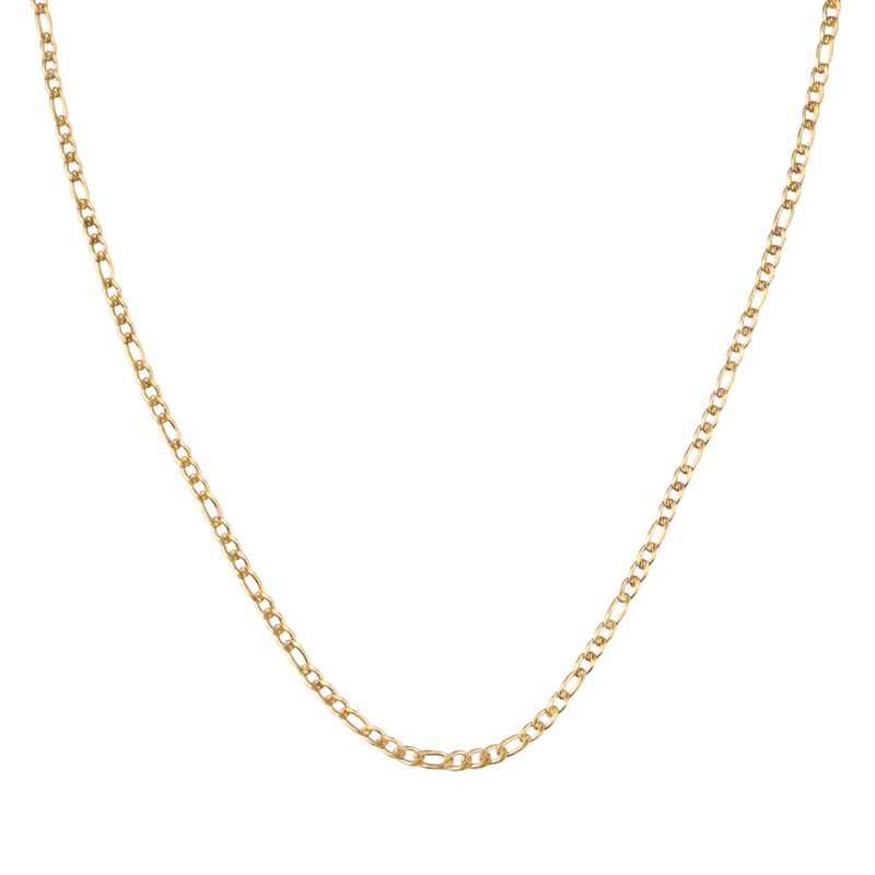 Figaro Chain in 18K Gold Plated Sterling silver, 4.5mm