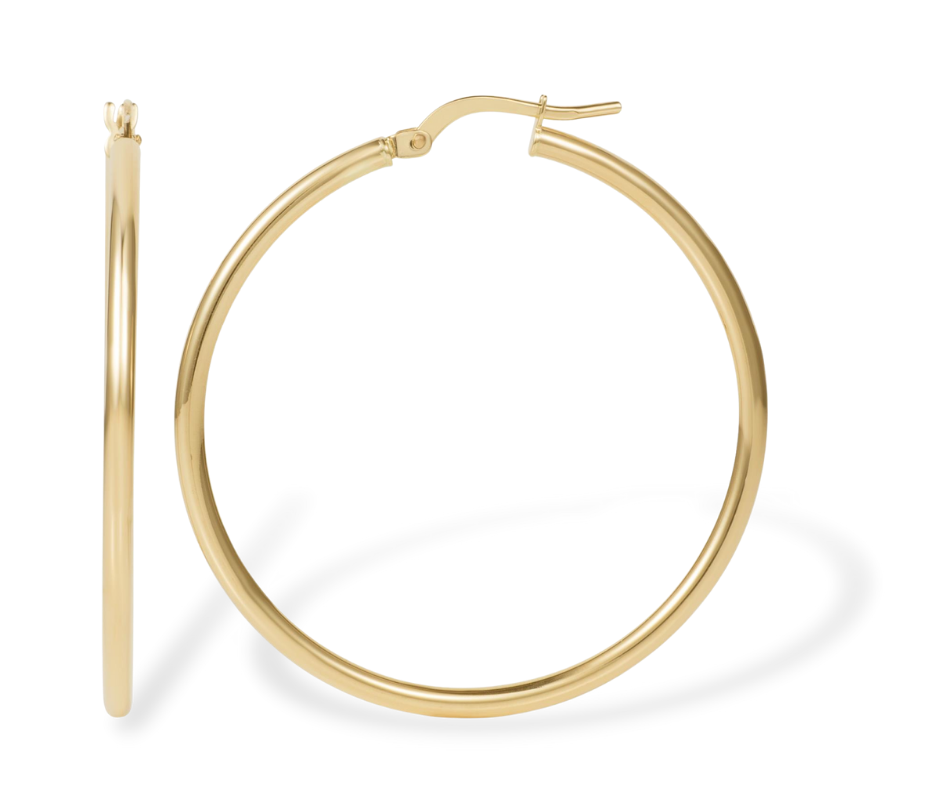 Oversize Round Hoop Earring in 14k Gold