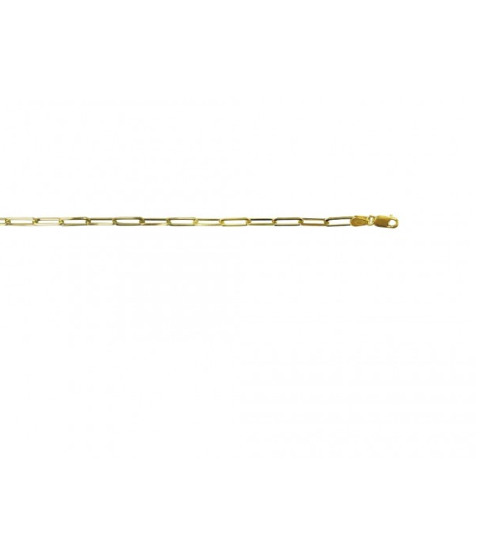 Paper Clip Chain Bracelet in 14K Gold