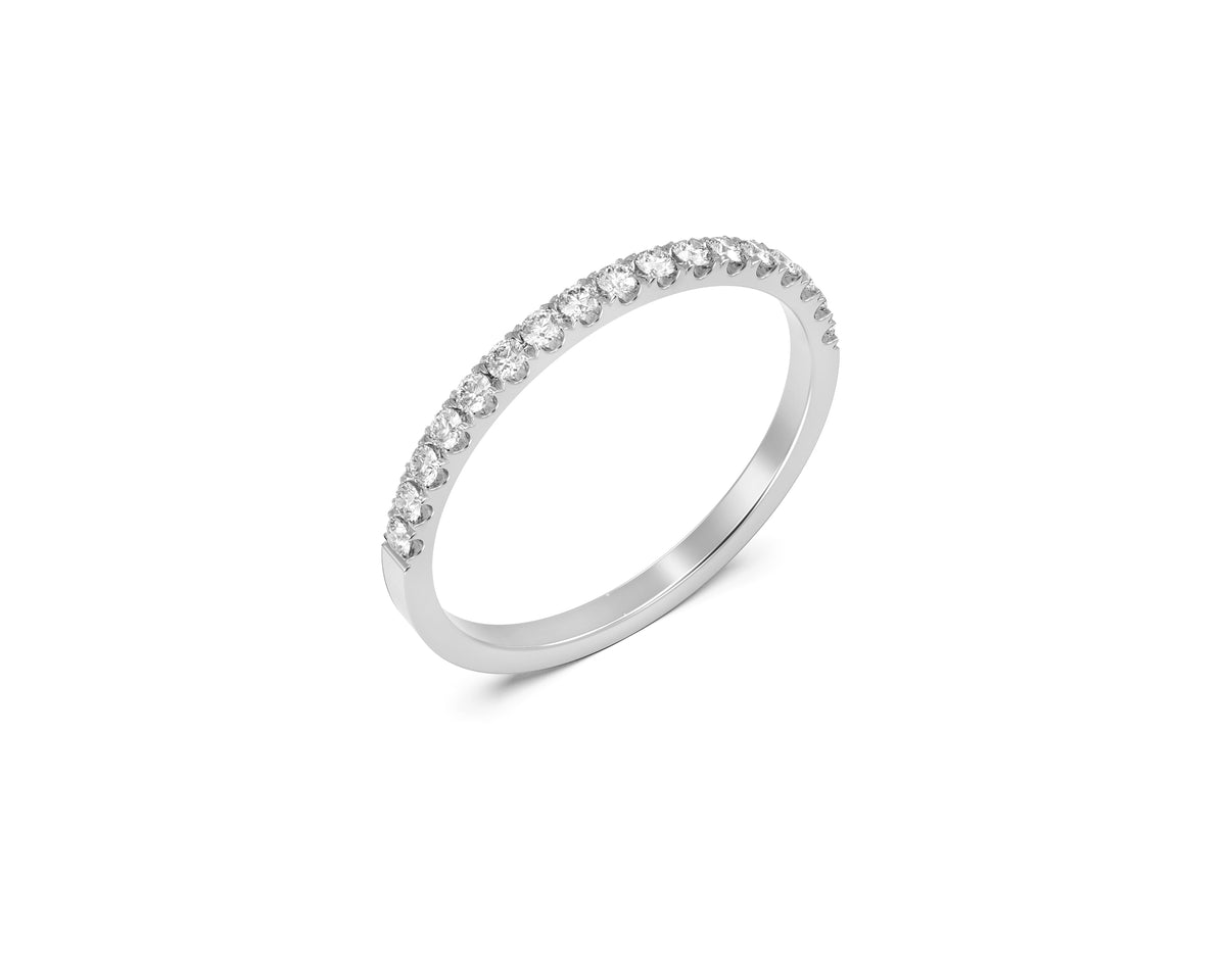 Stackable Sharable Ring with Diamond in 14K Gold