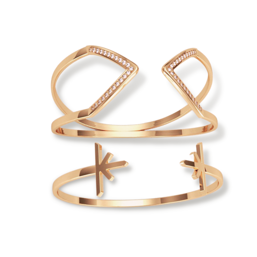Truss Embrace Sharable Bangle in 18K Gold